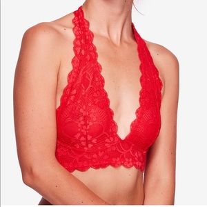 Red Free People fashion Bra